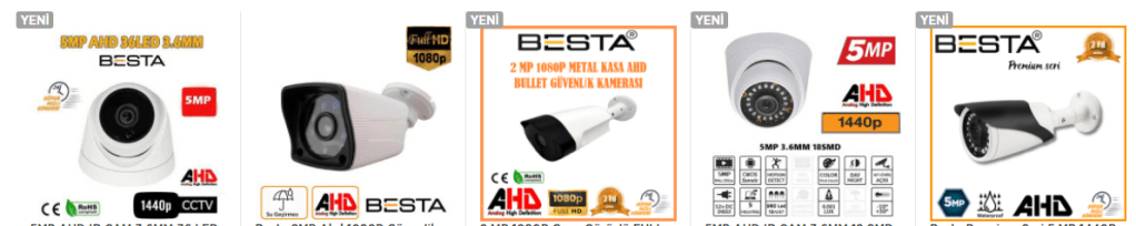 güvenlik kamerası modelleri